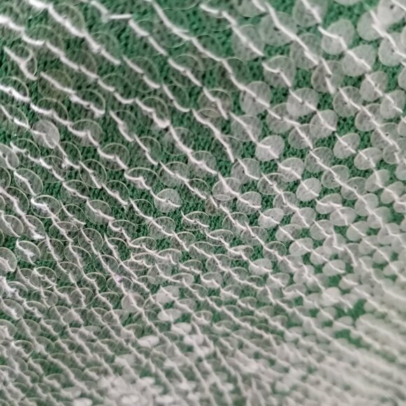 JESIRE SLEEVLESS TANK TOP WITH GREEN AND YELLOW FLORAL APPLIQUE SEQUINS WOMEN S - Picture 6 of 8